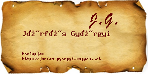 Járfás Györgyi névjegykártya