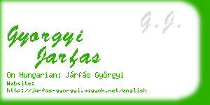 gyorgyi jarfas business card